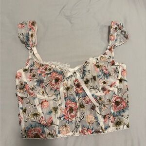Victorias Secret Floral Lace Corset
